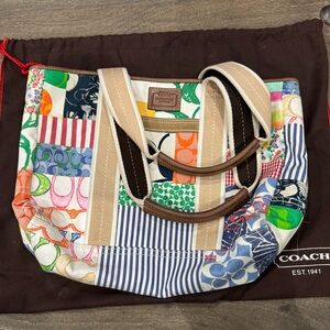 Coach Colorful Patchwork Hampton Bag 10444 w/ original dust bag